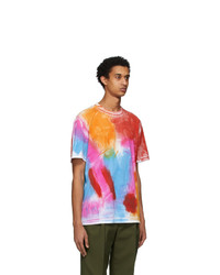 MSGM Multicolor Paint Pattern T Shirt