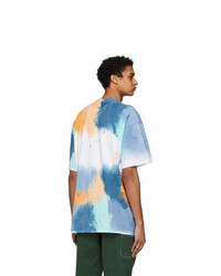 MSGM Multicolor Watercolor Pattern T Shirt