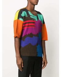 Homme Plissé Issey Miyake Pleated Abstract T Shirt