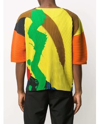 Homme Plissé Issey Miyake Pleated Abstract T Shirt