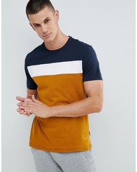 Burton Menswear T Shirt With Cut Sew In Navy