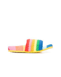 Multi colored Crochet Flat Sandals