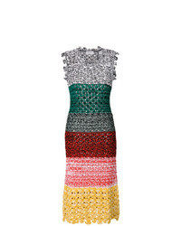 Multi colored Crochet Midi Dress