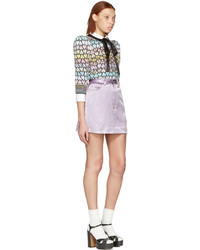 Marc Jacobs Multicolor Cropped Mohair Heart Sweater