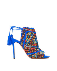Multi colored Cutout Canvas Ankle Boots