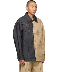 Feng Chen Wang Navy Beige Contrast Jacket