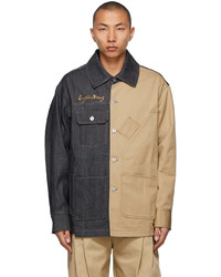Feng Chen Wang Navy Beige Contrast Jacket