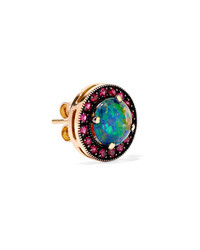 Andrea Fohrman 18 Karat Gold Opal And Ruby Earrings