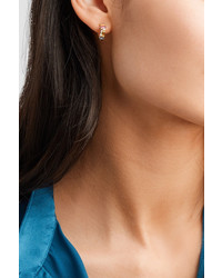 Suzanne Kalan 18 Karat Gold Sapphire And Diamond Earrings