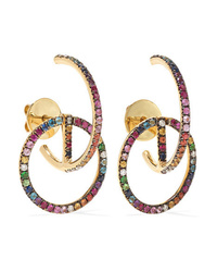 Ana Khouri Brigid 18 Karat Gold Sapphire And Diamond Earrings