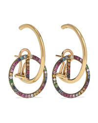 Ana Khouri Brigid 18 Karat Gold Sapphire And Diamond Earrings