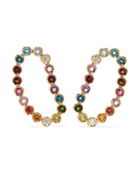 Ana Khouri Lourdes 18 Karat Gold Sapphire And Diamond Earrings