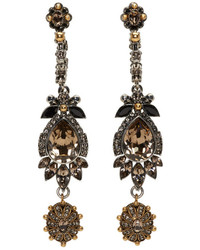 Alexander McQueen Multicolor Jeweled Drop Earrings
