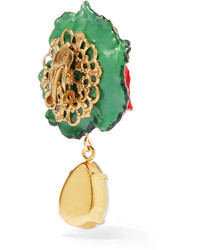 Dolce & Gabbana Portofino Crystal Resin And Gold Tone Clip Earrings
