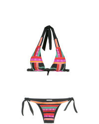 Multi colored Embroidered Bikini Top