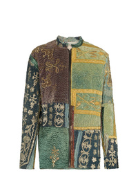 By Walid Embroidered Panels Silk Jacket