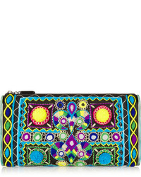 Edie Parker Lara Embroidered Cotton And Acrylic Clutch