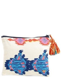 Sunbeam Pilyq Embroidered Zip Top Pouch