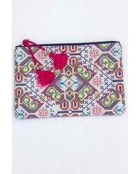 Street Level Embroidered Native Clutch