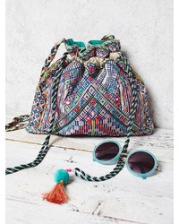Multi colored Embroidered Crossbody Bag
