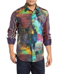 Multi colored Embroidered Long Sleeve Shirt