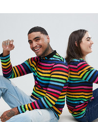 ASOS DESIGN X Glaad Long Sleeve T Shirt With High Neck And Embroidery