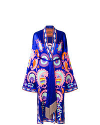 Multi colored Embroidered Wrap Dress