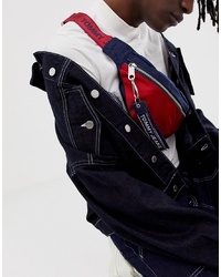 Tommy Jeans Tape Tassle Bumbag In Navy And Red