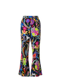 Etro Mixed Floral Print Flared Trousers