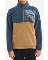 Billabong Boundary Colorblock Half Zip Recycled Polyester Blend Sweatshirt