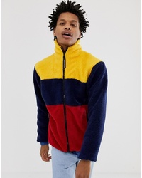 Multi colored Fleece Zip Sweater