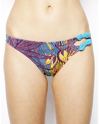 Huit Tropical Jungle Print Low Waist Bikini Bottom