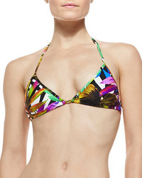 Milly Biarritz Tropical Print String Bikini Top