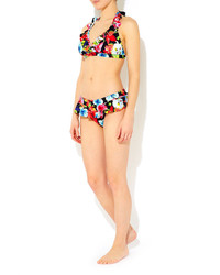 Wallis Black Tropical Bikini Top