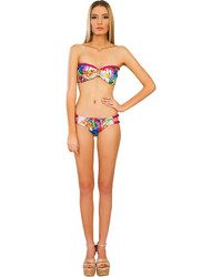 Caffe Swimwear Bandeau Bikini In Colorful Floral Print