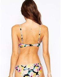 Asos Collection Mix Match Vintage Floral Longline Bandeau Bikini Top