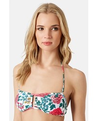 Topshop Floral Bandeau Bikini Top