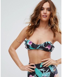 Motel Paradise Floral Printed Fill Bikini Top
