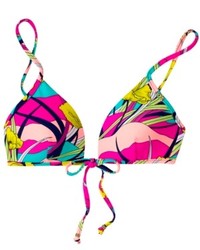 Roxy Floral Print Bikini Top Swimsuit