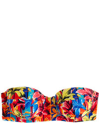 J.Crew Sunset Floral Underwire Bandeau Bikini Top