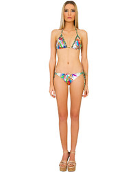 Caffe Swimwear Triangle Bikini In Colorful Floral Print