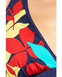 Tommy Bahama Tropical Leaf Reversible Halter Bikini Top