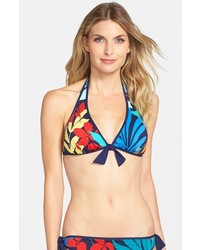 Tommy Bahama Tropical Leaf Reversible Halter Bikini Top