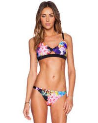 Milly Tropical Orchid Print Loulou Bikini Top