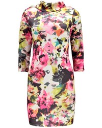 Boohoo Alyisia Abstract Floral Turtle Neck Dress