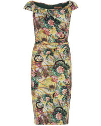 Dorothy Perkins Jolie Moi Yellow Floral Ruched Dress