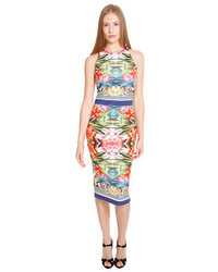 Alexia Admor Mirrored Tropical Print Sheath Dress
