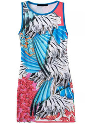 Sleeveless Cut Out Florals Bodycon Dress