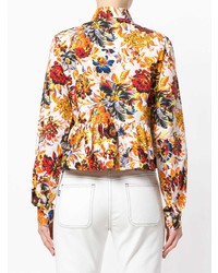 MSGM Floral Peplum Shirt
