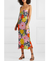 Dodo Bar Or Cora Floral Print Silk Jacquard Dress